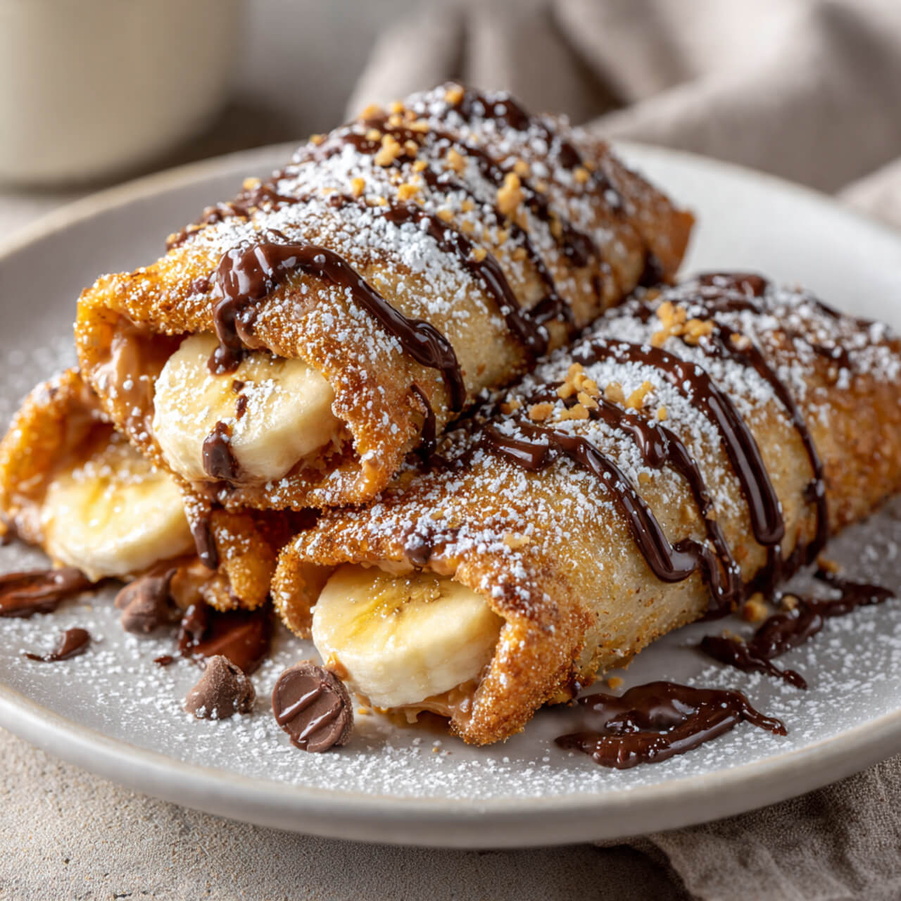 Air Fryer Peanut Butter Banana Chimichangas