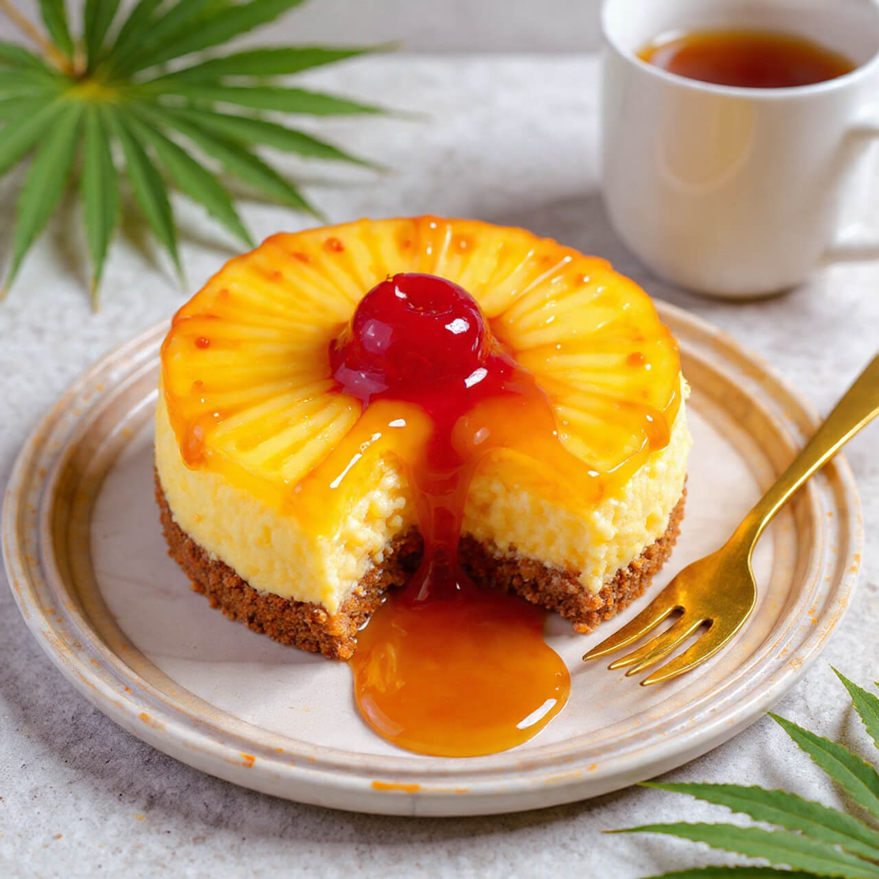 Air Fryer Pineapple Upside Down Cheesecake