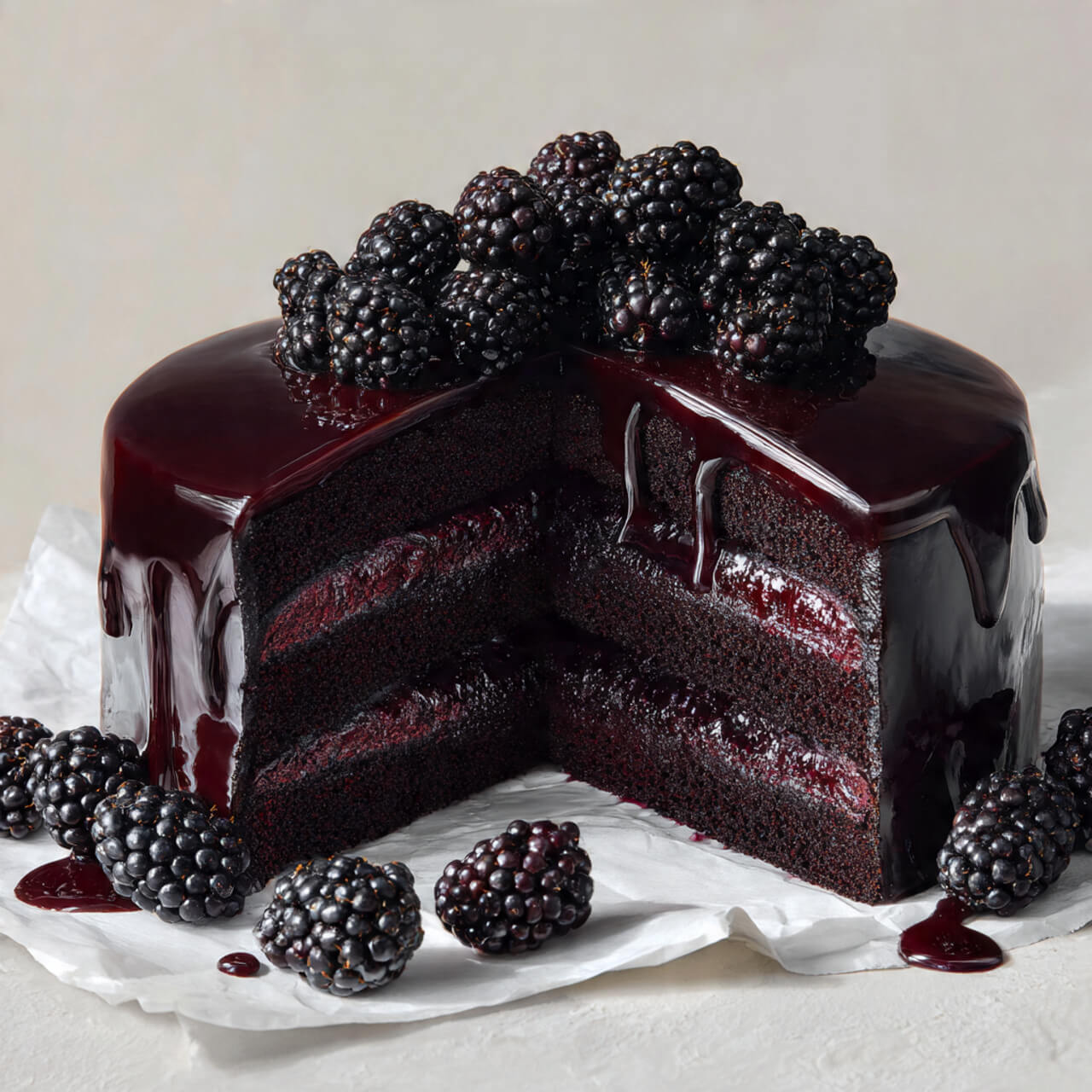 Blackberry Velvet Gothic Cake