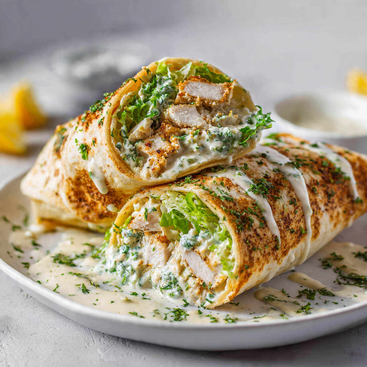Chicken Caesar Wraps