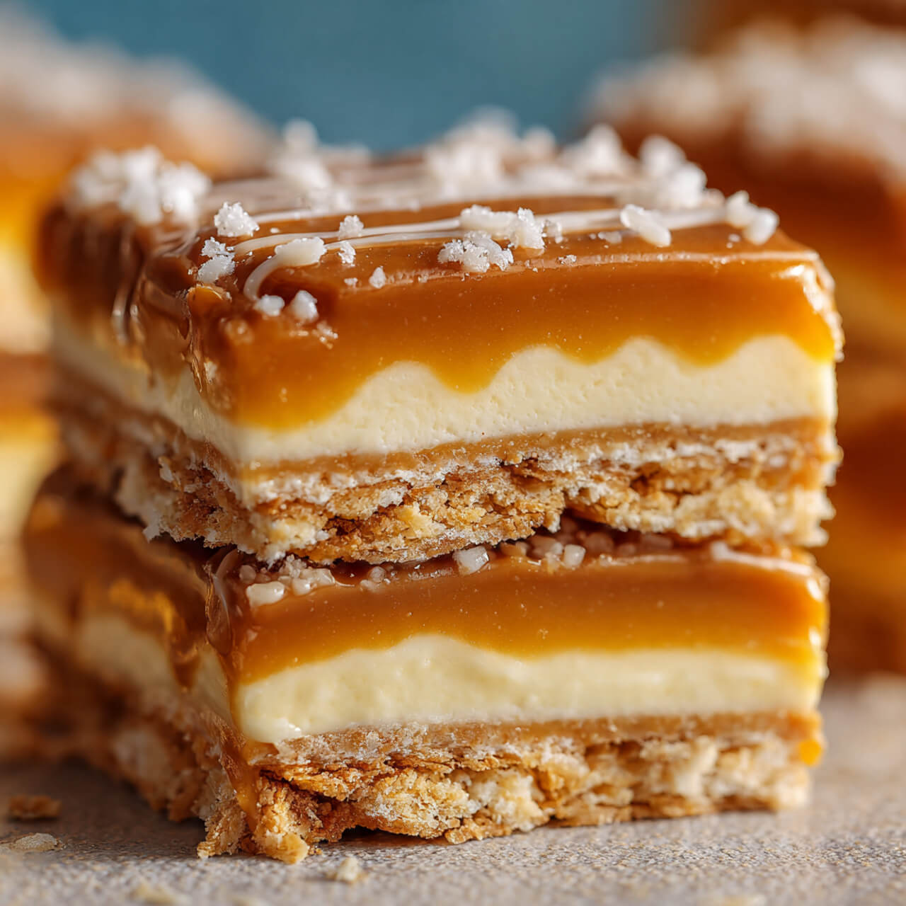 No-Bake Caramel Biscuit Dessert