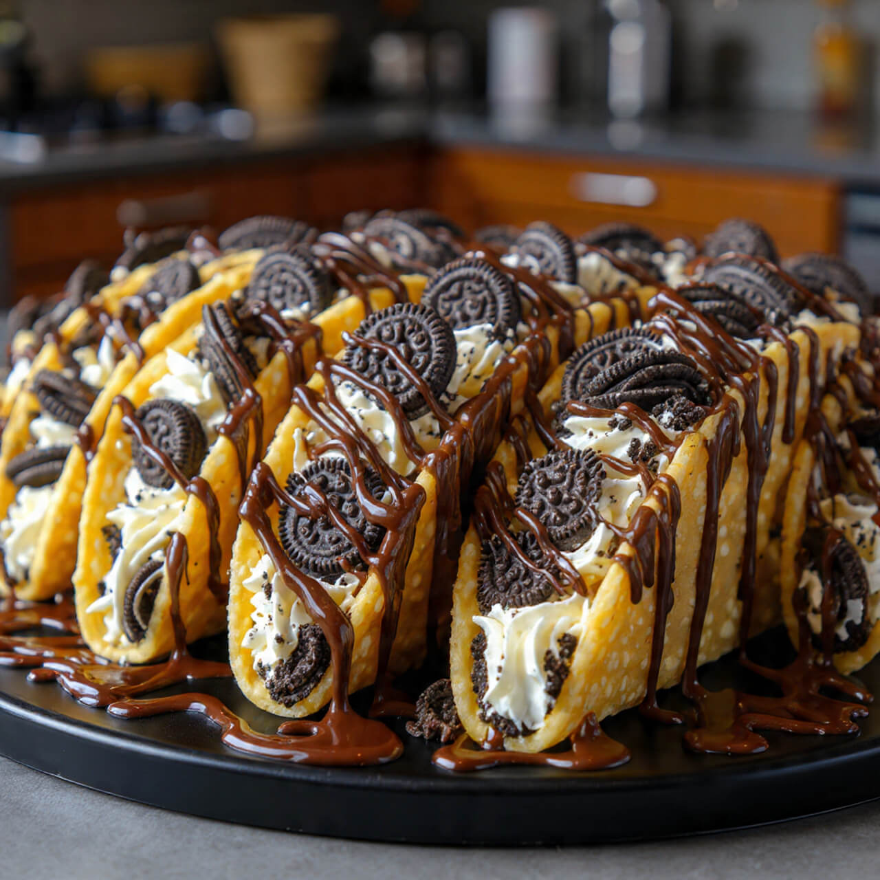 Oreo Crunch Cheesecake Tacos