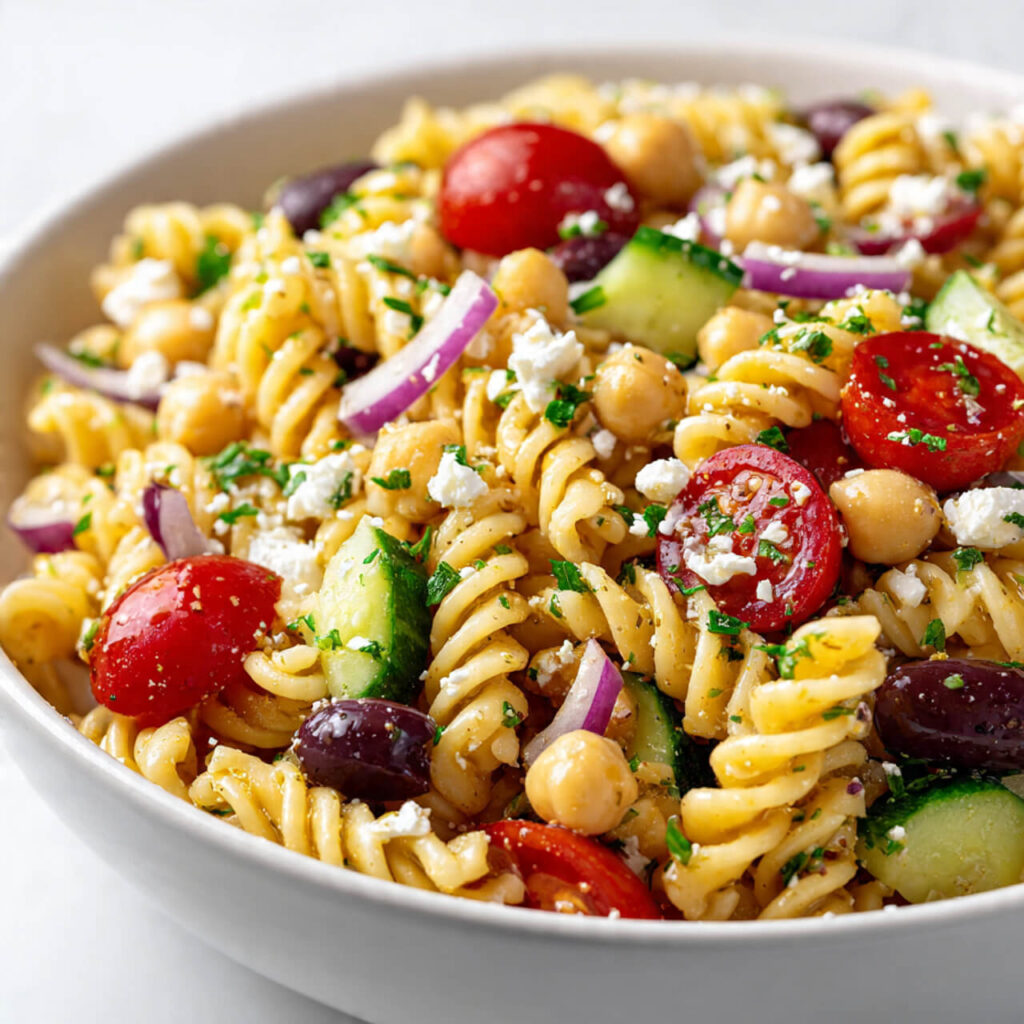 Mediterranean Chickpea Pasta Salad