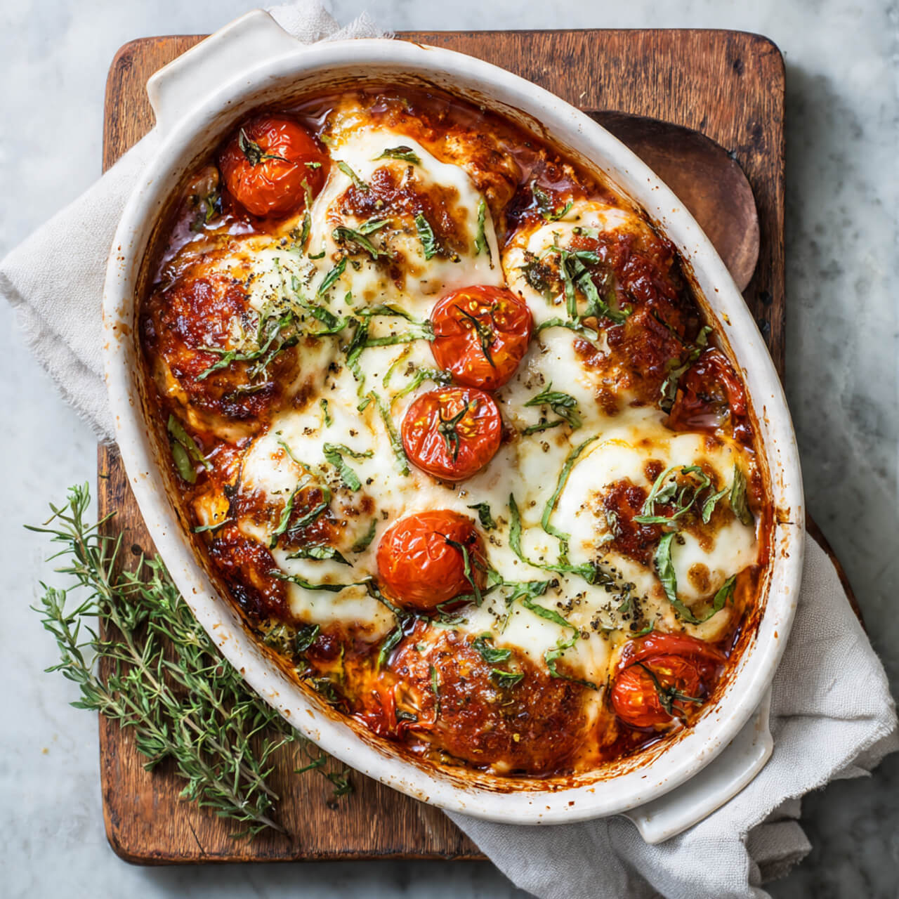 Italian Chicken Bake with Mozzarella