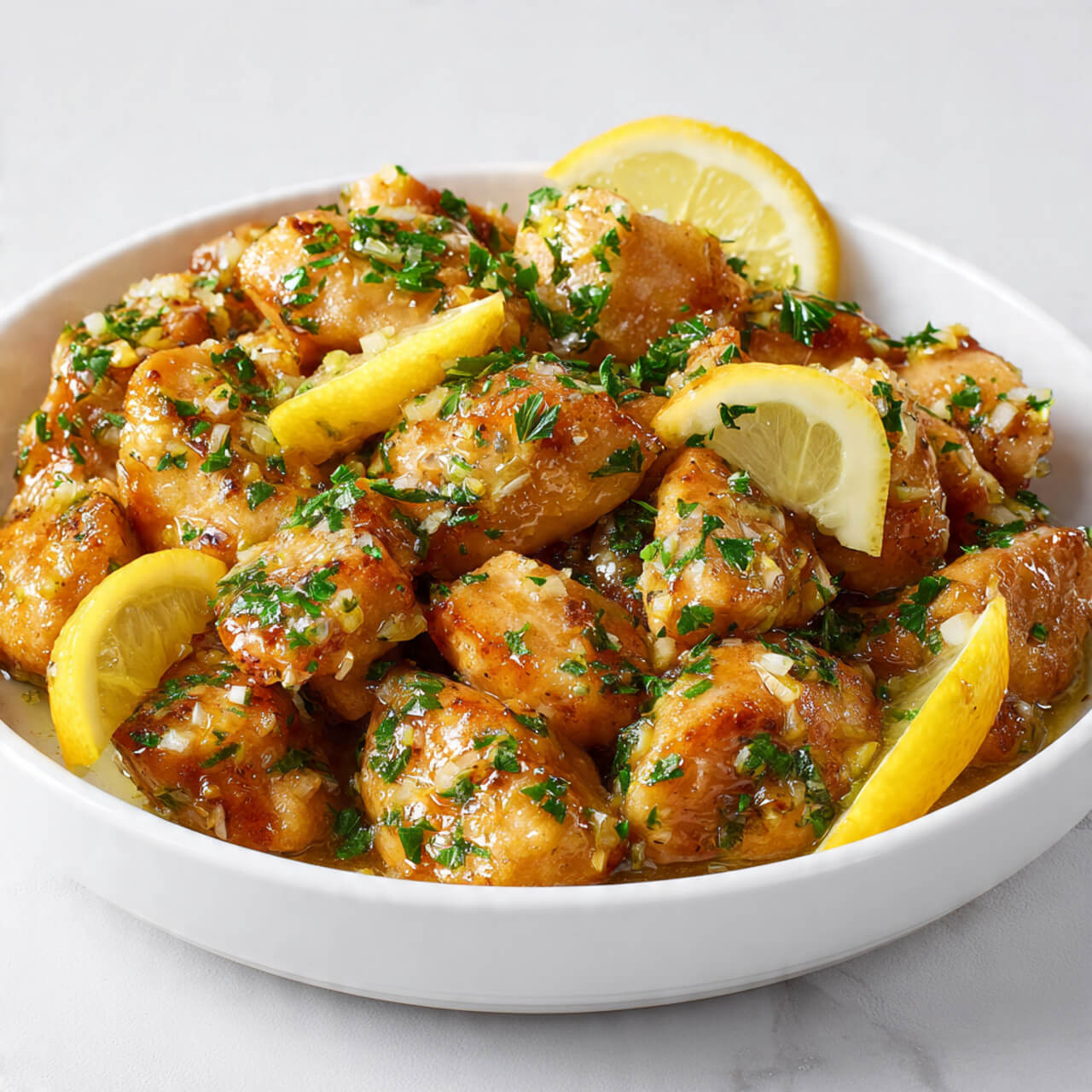 Italian Garlic Butter Chicken Bites