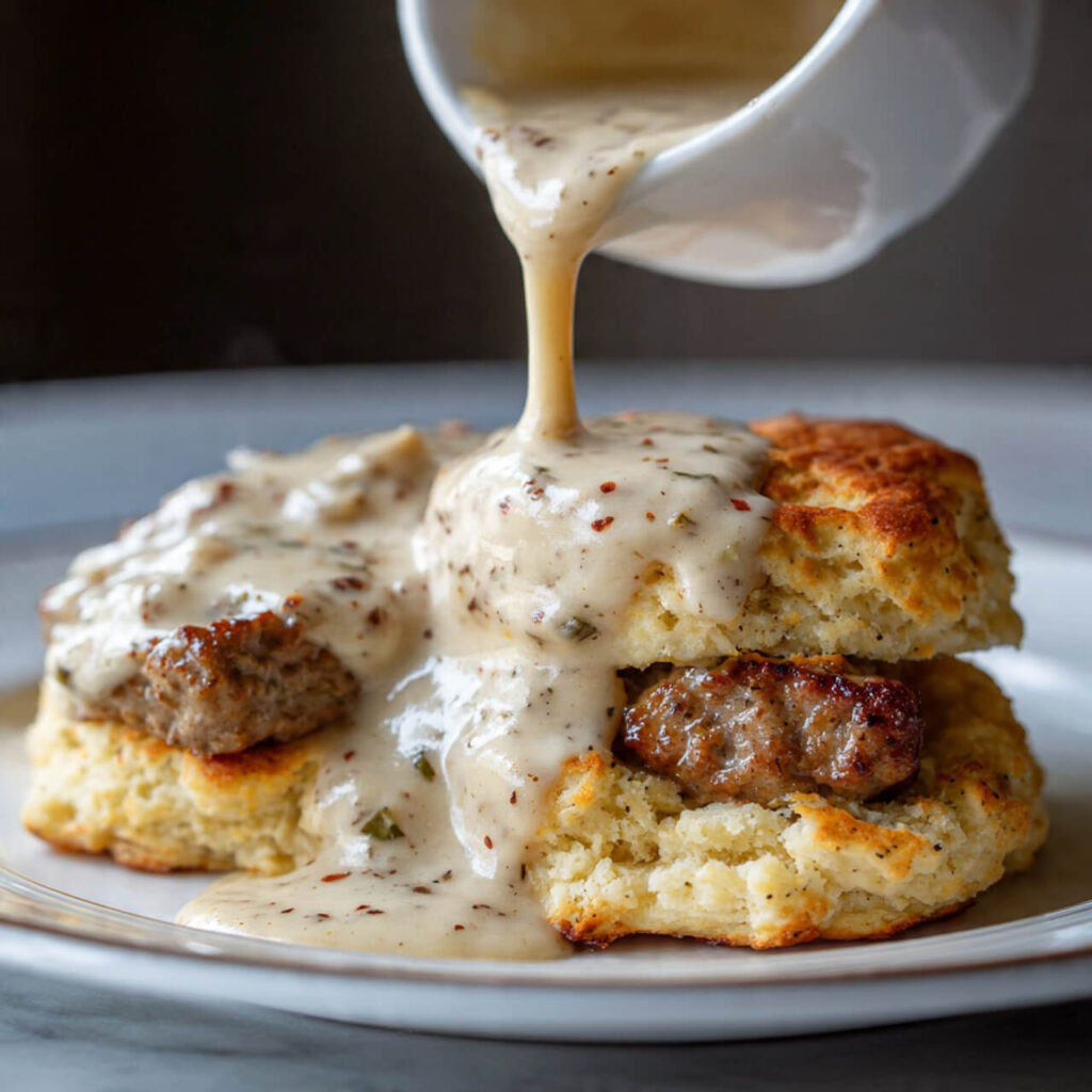 Southern Style Biscuits and Sausage Gravy
