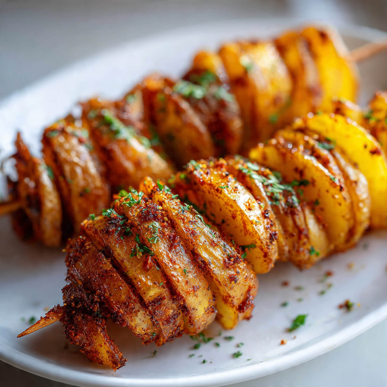 Air Fryer Accordion Potatoes