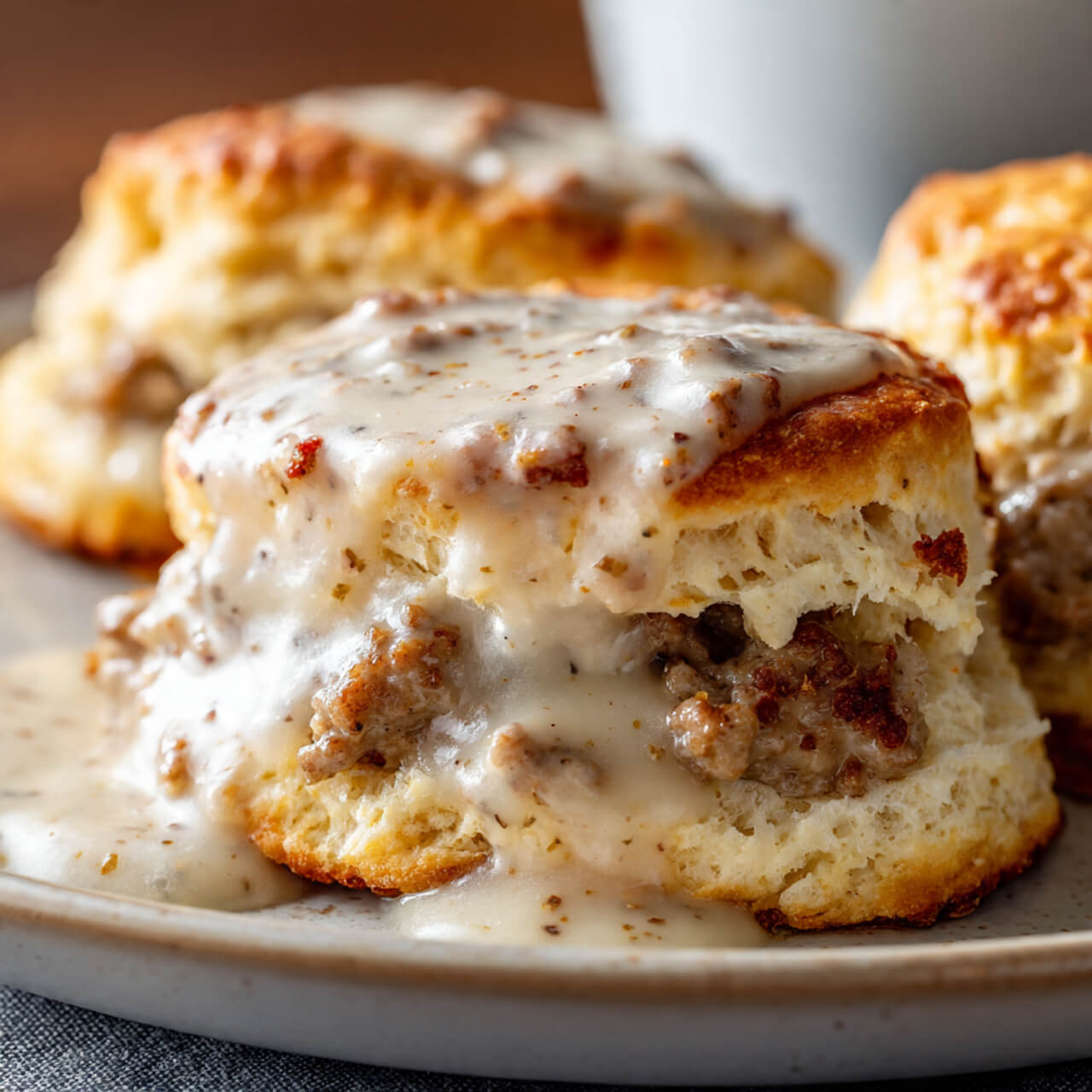 Southern Style Biscuits and Sausage Gravy