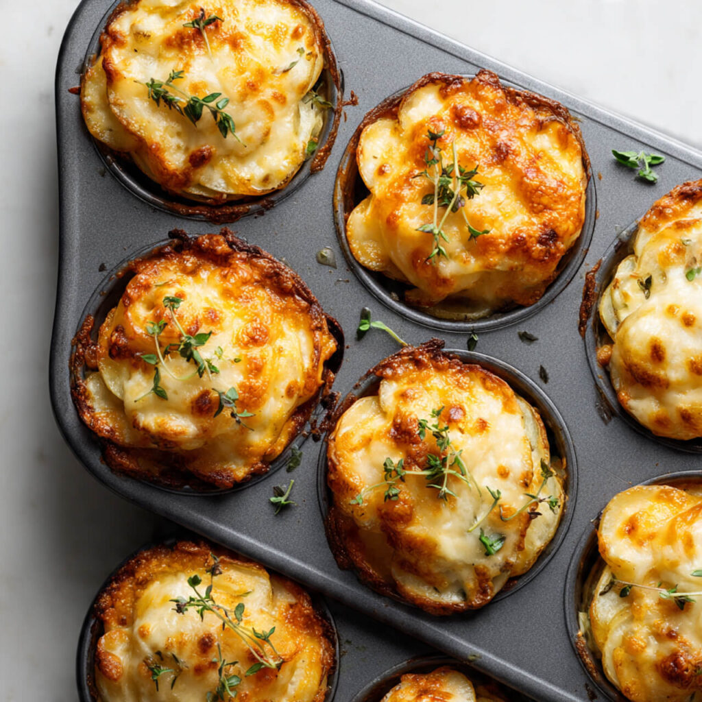 Air Fryer Scalloped Potato Cups