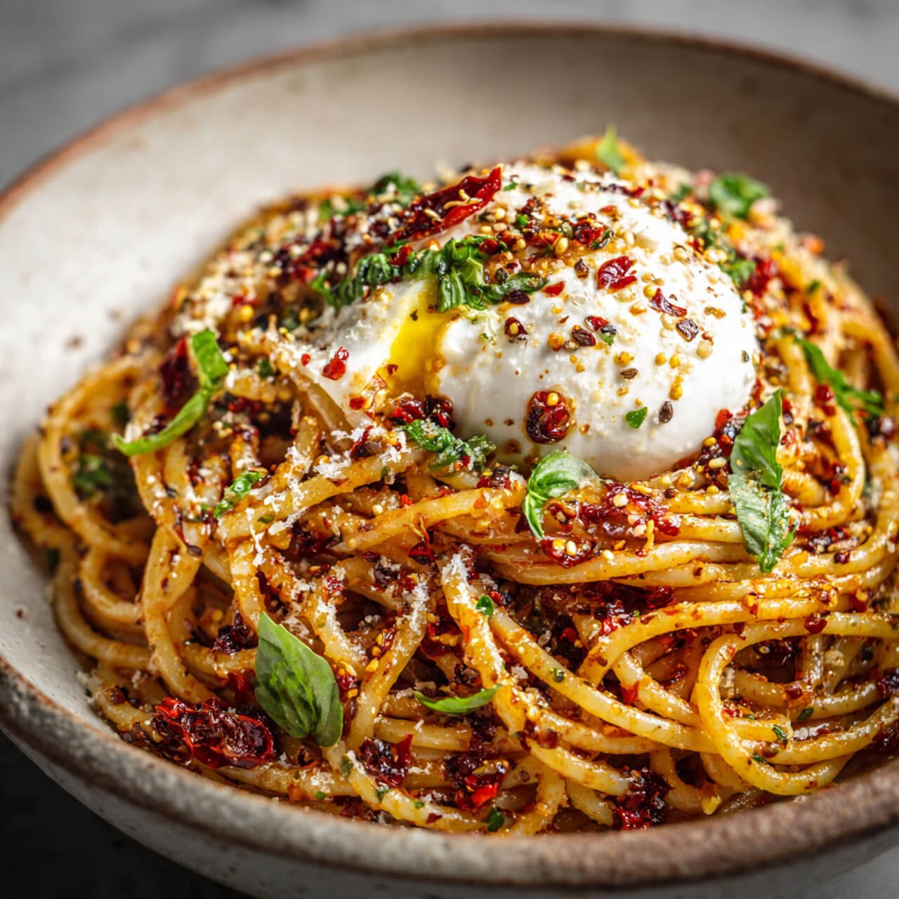 15-Minute Calabrian Chili Oil Noodles with Burrata (The Viral Swicy ...